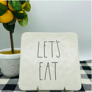 Rae Dunn Let's Eat Trivet